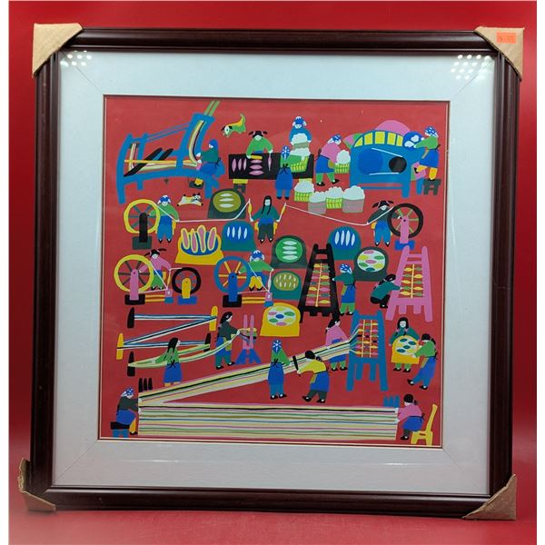 Framed Chinese Jinshan Folk Art