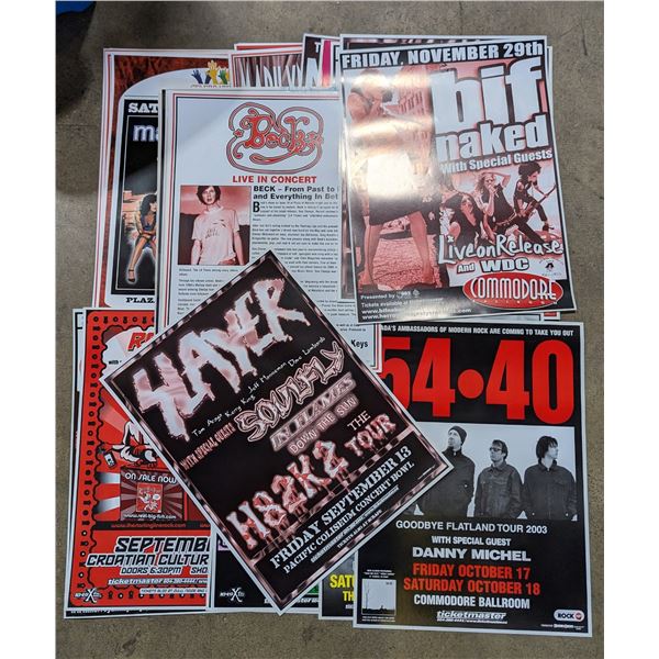 Lot of Assorted Music/Concert Advertising Posters