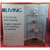 Image 1 : For Living 4-Tier Corner Wire Shelving