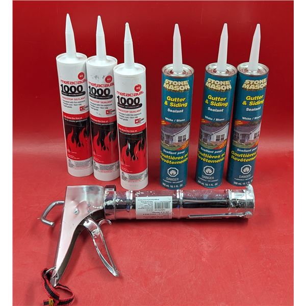 Caulking Gun & Assorted Sealant