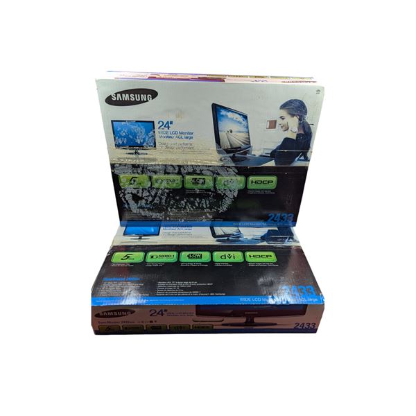 2 Samsung 24" Wide LCD Monitors