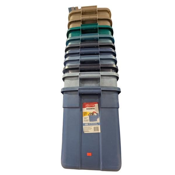 10 Rubbermaid Totes w/Lids