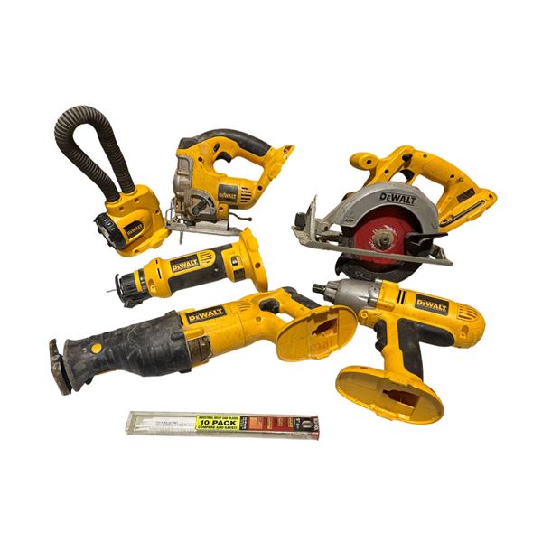 Lot of Dewalt Tools w/ Saws, Impact Wrench, & More