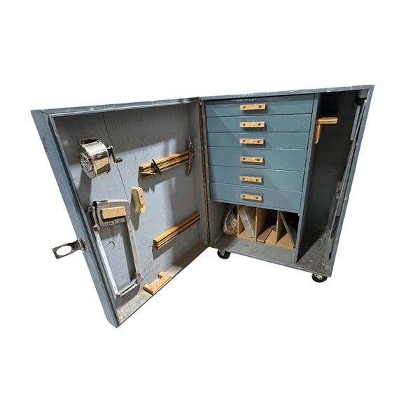 Rolling Wooden Tool Chest