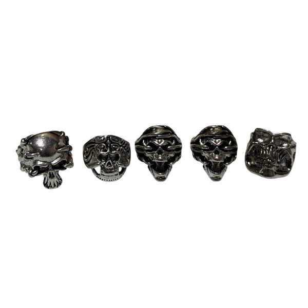 Lot of 5 Biker Rings