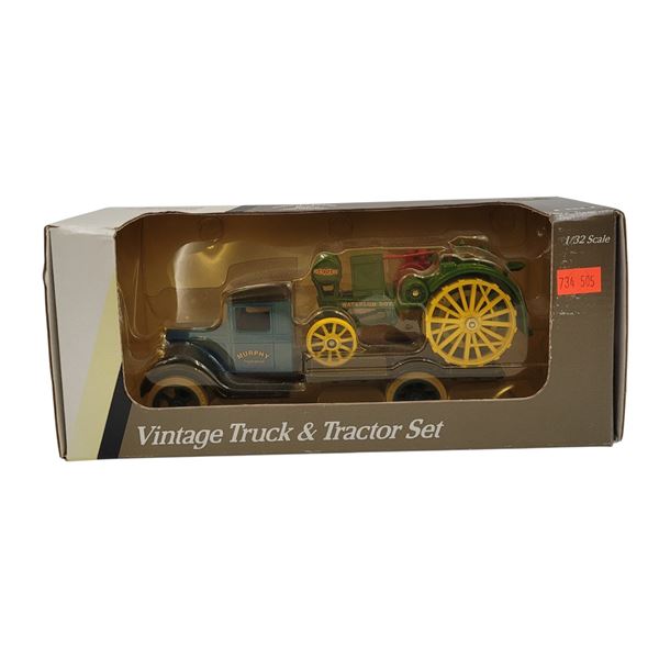 Ertl 1/32 Scale Vintage Truck & John Deere Tractor Set