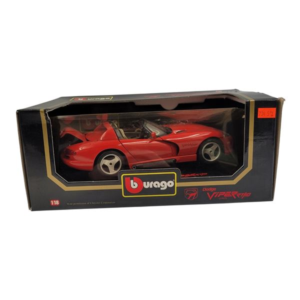 Burago Diecast 1/18 Scale 1992 Dodge Viper RT/10