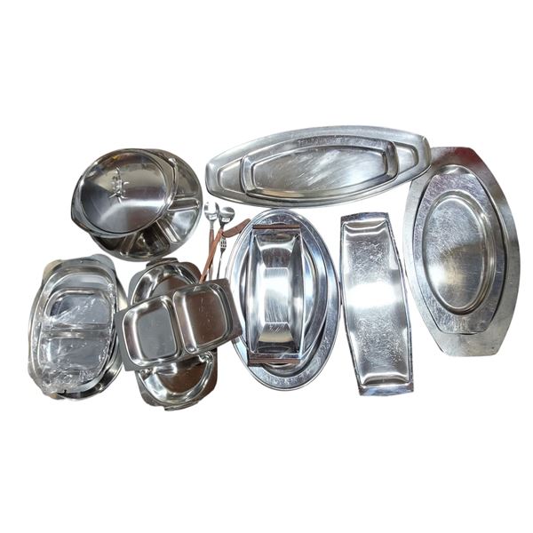 Lot of MCM Stainless Steel Serve Ware
