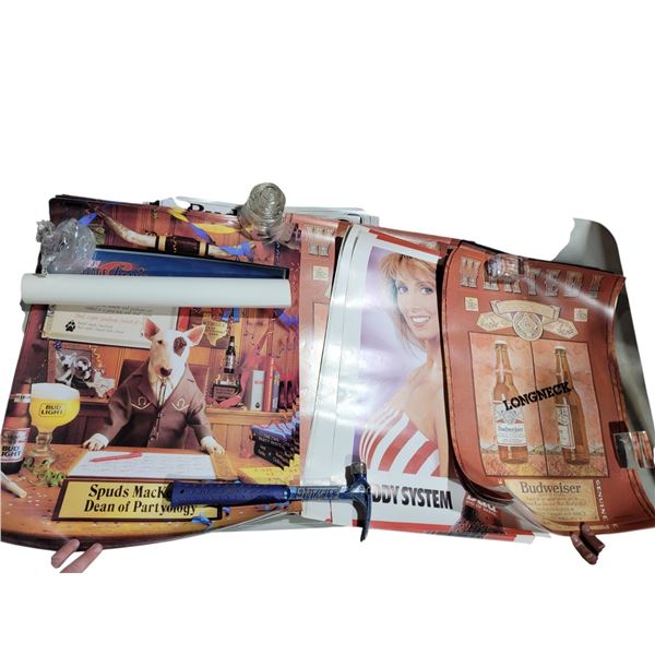 Lot of Assorted Posters w/ Budweiser, Dean of Partyology, & More