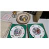 Image 2 : VTG Variety Lot w/ Plates, Photograph, Table Cloth, & More
