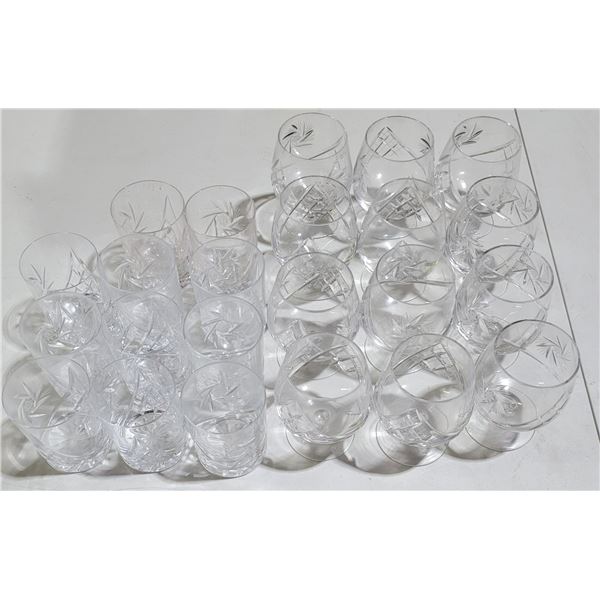 Lot of Assorted Crystal Glasses