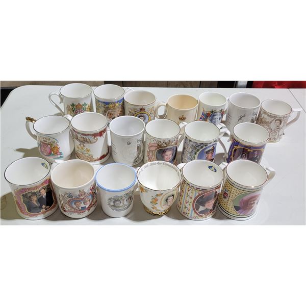 Lot of Assorted Royal Family Mugs
