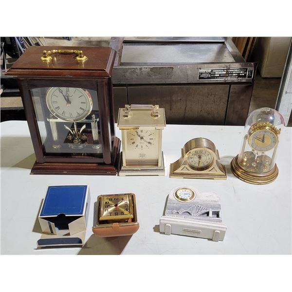Lot of Assorted Clocks w/ Anniversary Clock, Travel Clock, & More