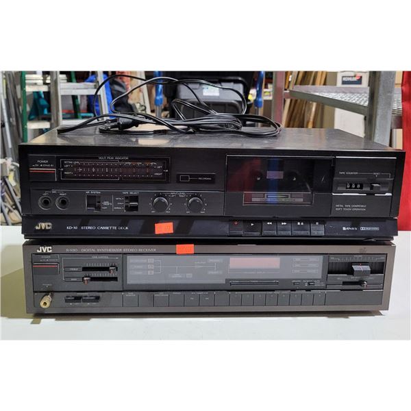 JVC Stereo Cassette Deck & Digital Synthesizer Stereo Receiver
