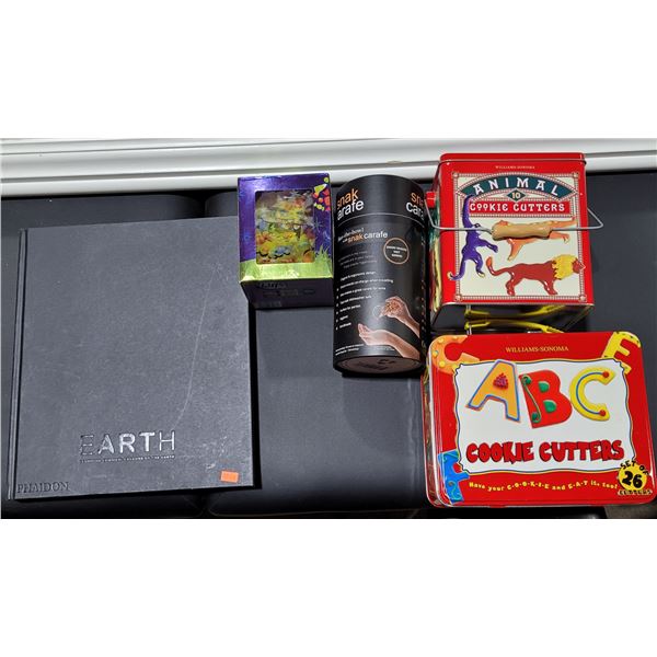 Variety Lot w/ Animal Cookie Cutters, Snack Carafe, & More