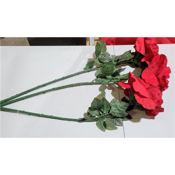 3 Artificial Roses
