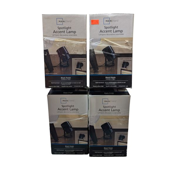 4 Mainstays Spotlight Accent Lamps