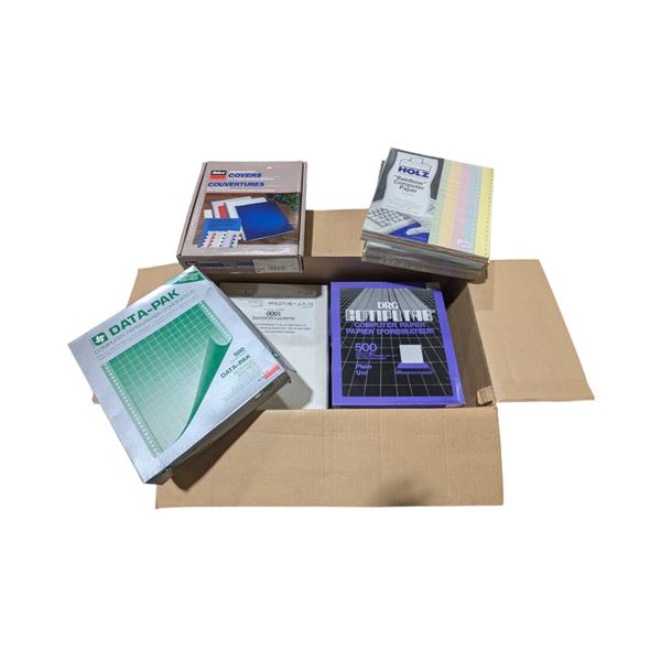 Lot of VTG Computer Paper & Presentation Covers