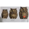 Image 1 : 3 Metal Owl Sculptures