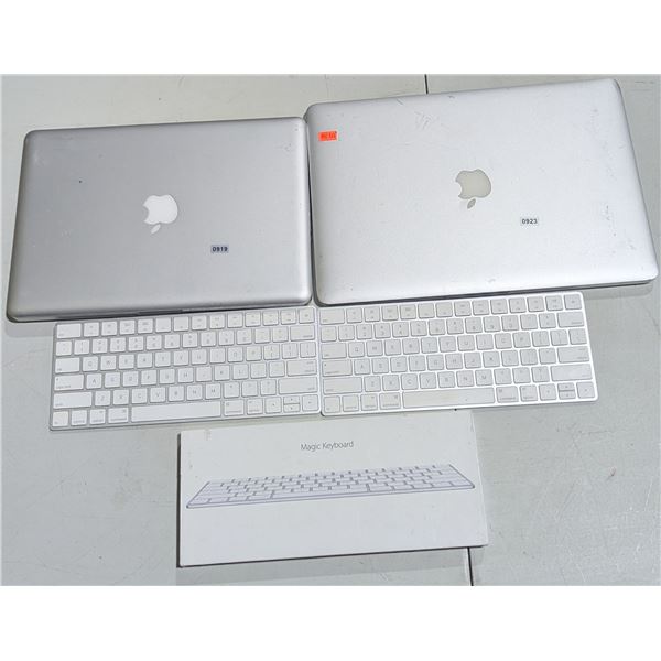 (Untested- As Is) 2 Macbooks, Keyboards, & Magic Keyboard