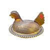 Image 1 : Amber Glass Hen Candy Dish