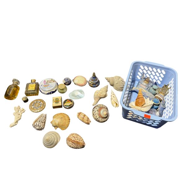 Lot of VTG Perfume & Assorted Seashells