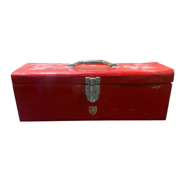 Red Metal Beach Toolbox