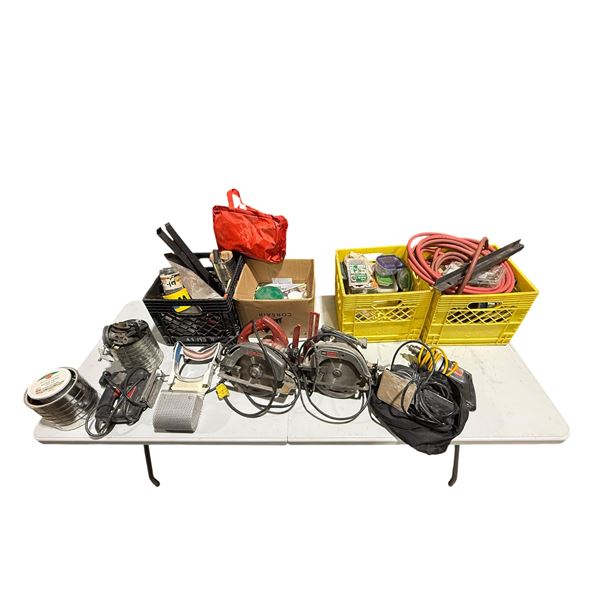 Lot of Assorted Tools w/ Circular Saws, Extension Cord, Jigsaw, & More