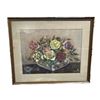 Image 1 : Original Framed Floral Pastel Piece