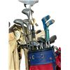 Image 5 : 2 VTG Golf Bags, Assorted Clubs, & Golf Bag Cart