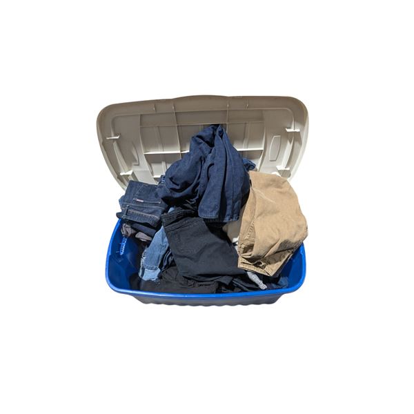 Bin of Assorted Jeans, sizes and styles