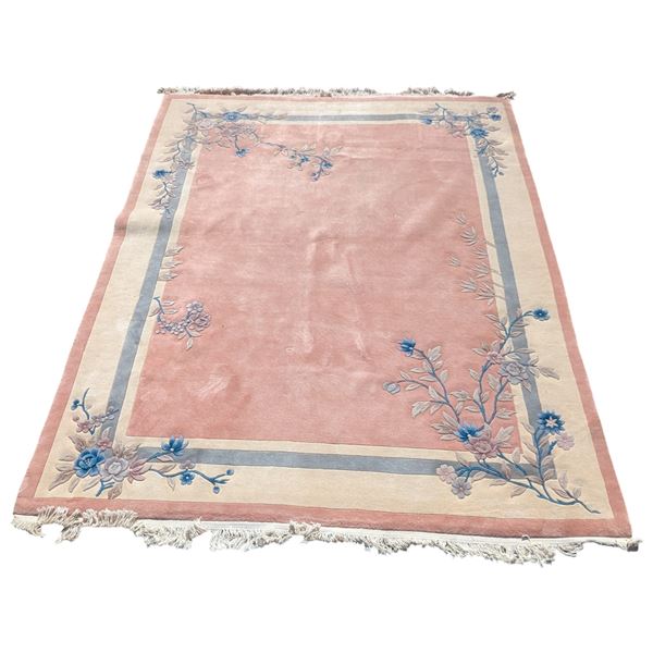 Large Wool Floral Area Rug, 12ft by 9ft