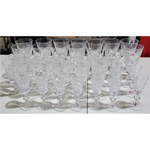 Lot of Assorted Crystal Glasses