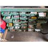 Image 2 : Green 60-Drawer Industrial Small Parts Cabinet 42" x 15" x 68"H & Contents: Hardware, etc