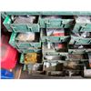 Image 3 : Green 60-Drawer Industrial Small Parts Cabinet 42" x 15" x 68"H & Contents: Hardware, etc