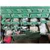 Image 9 : Green 60-Drawer Industrial Small Parts Cabinet 42" x 15" x 68"H & Contents: Hardware, etc