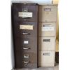 Image 1 : Qty 2 Art Metal & HON 4-Drawer File Cabinets 18" x 28" x 52"H