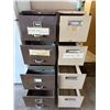 Image 2 : Qty 2 Art Metal & HON 4-Drawer File Cabinets 18" x 28" x 52"H