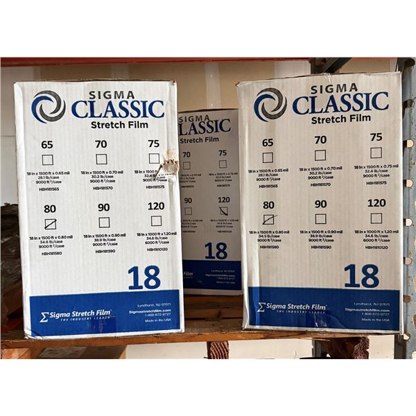 Qty 3 Boxes Sigma Classic Stretch Film