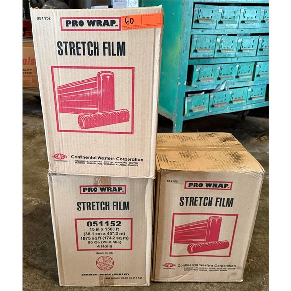 Qty 3 Boxes Pro Wrap 051152 Stretch Film