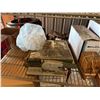 Image 11 : Colson Wire Cage Cart 52" x 25" x 56"H & Contents: Strapping, Printer Cartridges, Pump, Shrink Wrap,