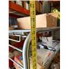 Image 15 : Colson Wire Cage Cart 52" x 25" x 56"H & Contents: Strapping, Printer Cartridges, Pump, Shrink Wrap,