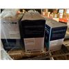 Image 9 : Colson Wire Cage Cart 52" x 25" x 56"H & Contents: Strapping, Printer Cartridges, Pump, Shrink Wrap,
