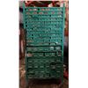 Image 1 : Green 100+ Drawer Industrial Small Parts Cabinet & Contents: Hardware, etc