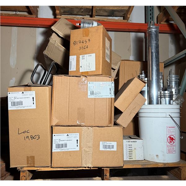 Multiple Amerivent Vents, Flashing, Increaser, Pipe Sections, Barnes Plugs, etc