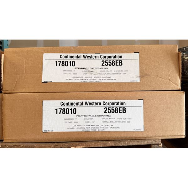 Qty 2 Boxes Continental Western Corp 178010 Polypropylene Strapping