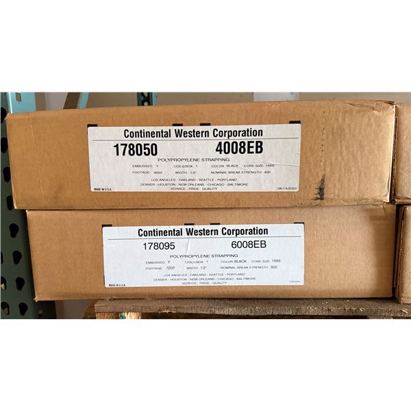 Qty 2 Boxes Continental Western Corp 178050 & 178095 Polypropylene Strapping