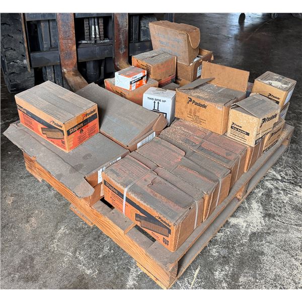 Multiple Boxes Paslode Staples, Brad & Strip Nails,  etc