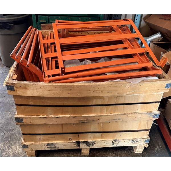 Multiple Orange Metal Handles for Platform Truck Carts 30" x 30"