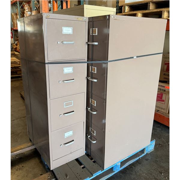 Multiple File Cabinets on Pallet, Misc Sizes